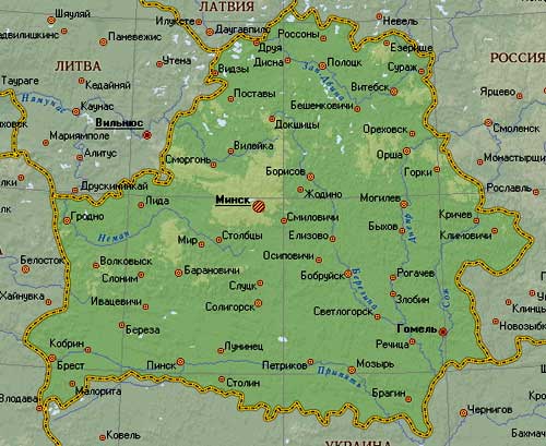 белорусская карта