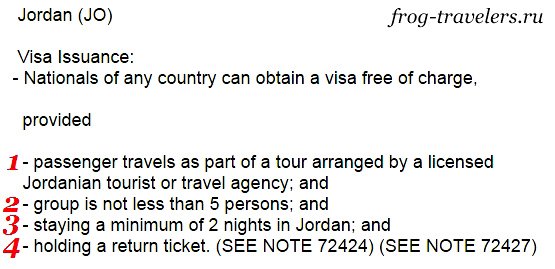 No visa to Jordan