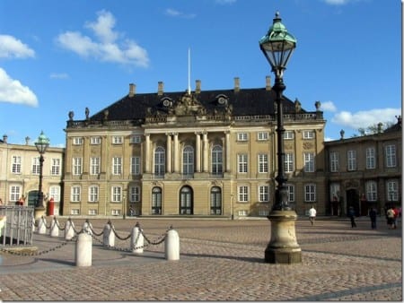 Amalienborg Palace complex in Copenhagen