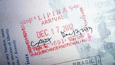 Philippine stamp in passport