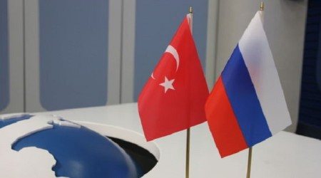 Flag of Russia and Turkey