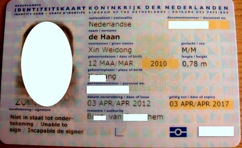 голландское удостоверение личности