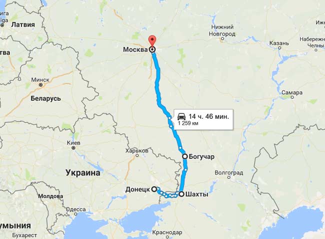From Moscow to Donetsk