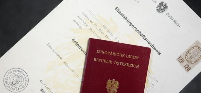 What does an Austrian passport and citizenship look like?