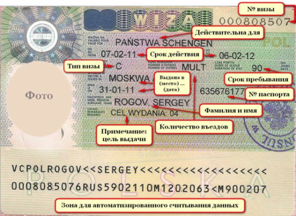 What does a Schengen visa look like?