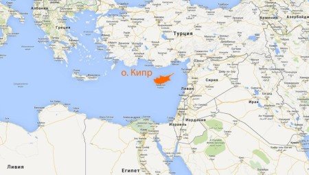 Кипр на карте мира