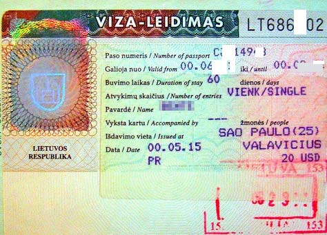 национальная литовская виза