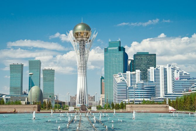 Panorama with a view of Nursultan (Astana)