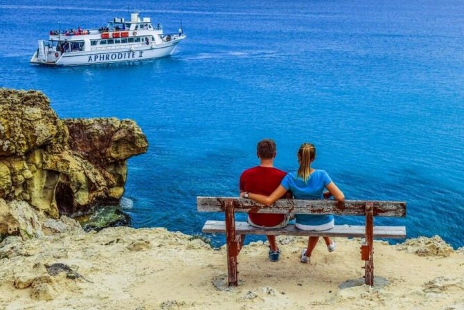 Couple on the Mediterranean Sea