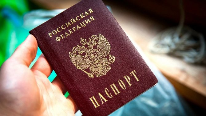 паспорт в руке