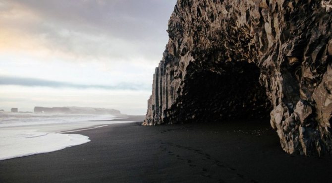 Пляж рейнисфьяра, исландия