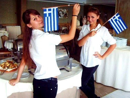 работа в ресторане в Греции