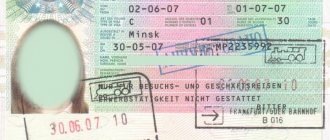 Шенгенская виза в Германию образец