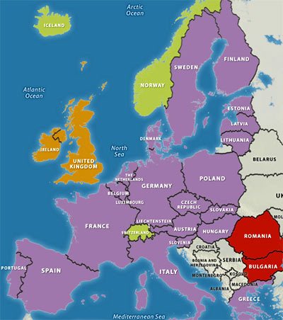 Страны шенгенской зоны
