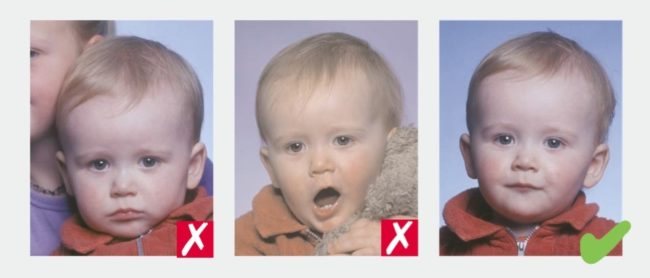 Requirements for a child&#39;s photograph