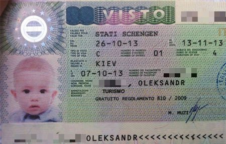 visa for a child